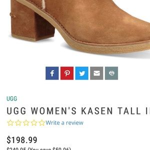 Tall calf Ugg boots with 1 1/2 in heel